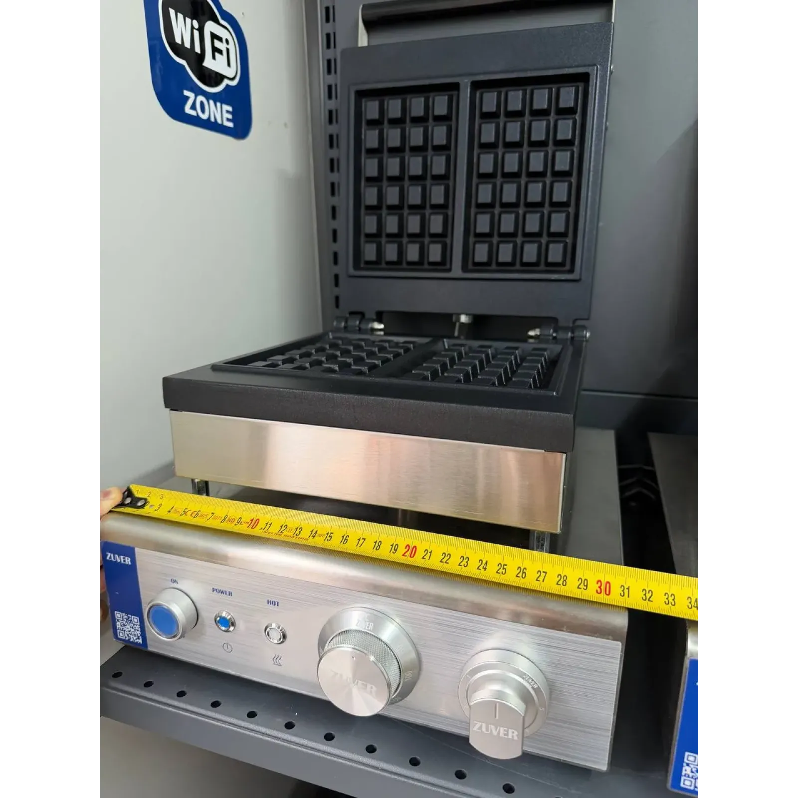 Вафельниця бельгійська квадратна з таймером ZUVER Rettangolo 1700W - 1