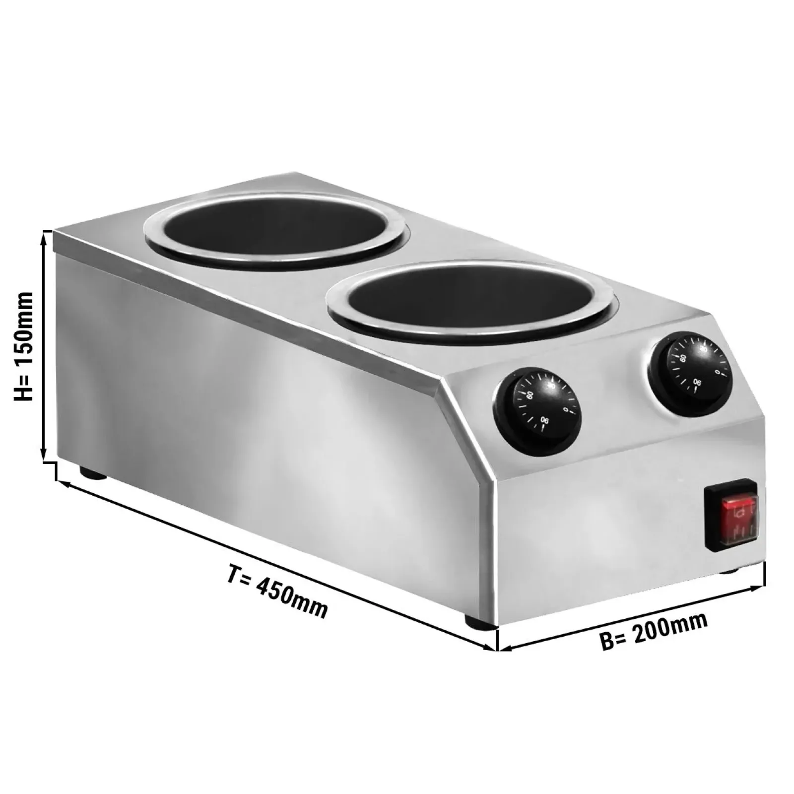 Ванна для темперування шоколаду - 2x 2л GGM Gastro SCSGIC4