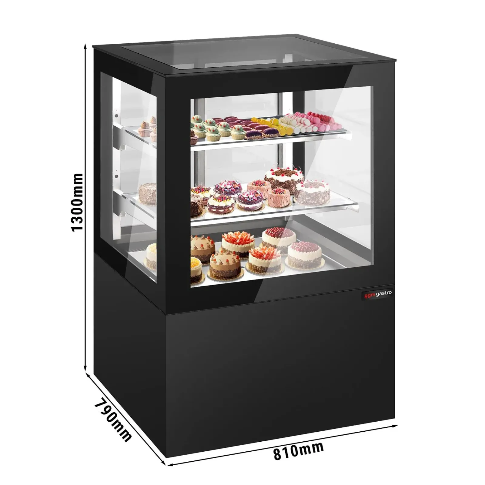 Вітрина для кондитерських виробів 0,81 x 0,79 m GGM Gastro KTVF300