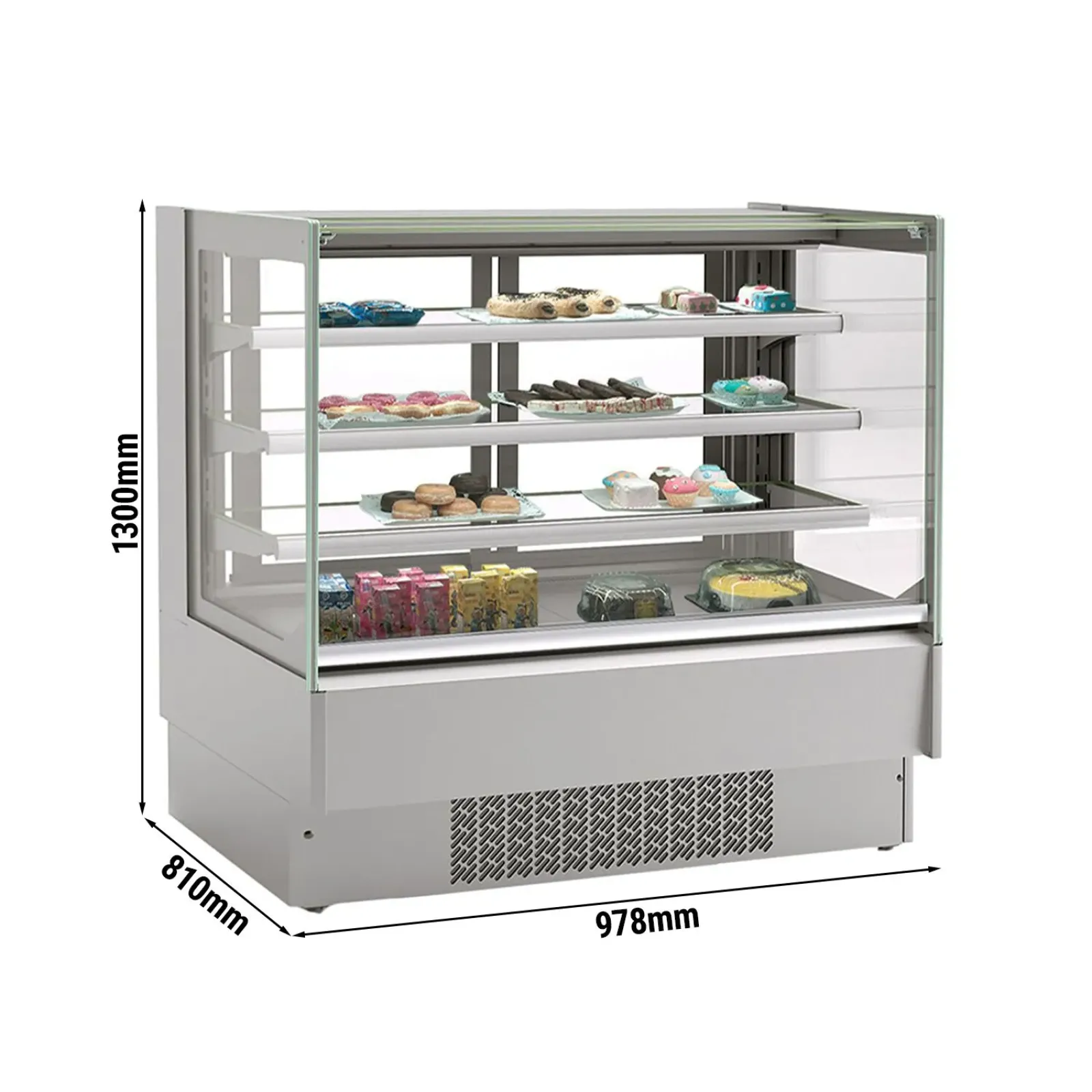 Вітрина для кондитерських виробів - 0,93 x 0,81 м GGM Gastro KUTI274