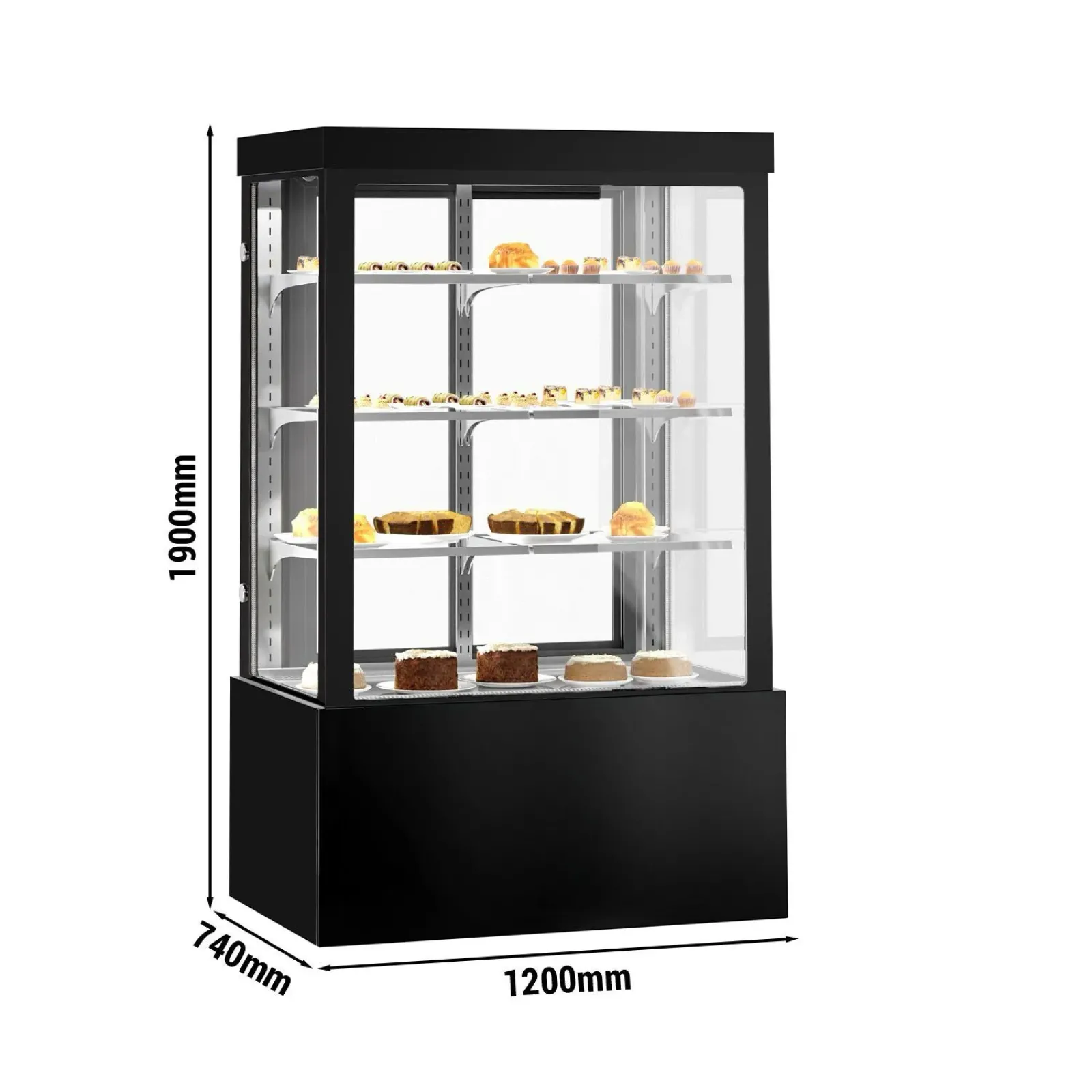 Вітрина для кондитерських виробів - 1,2 м GGM Gastro KTG127W