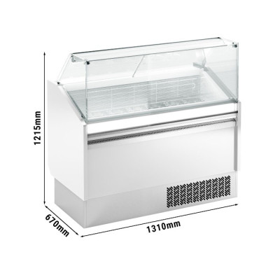 Витрина для мороженого 1,31 x 0,67 м - белая GGM Gastro ESTI12S-W