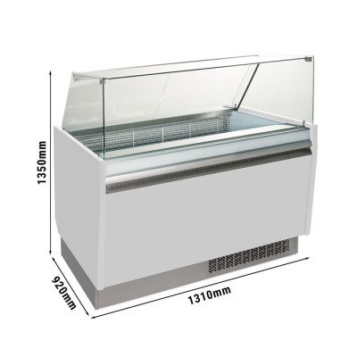Витрина для мороженого 1,31 x 0,92 м - белая GGM Gastro ESTI12W