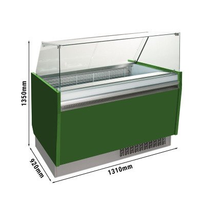 Витрина для мороженого 1,31 x 0,92 м - зеленая GGM Gastro ESTI12G