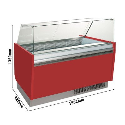 Вітрина для морозива 1,56 x 0,92 м - червона GGM Gastro ESTI15R