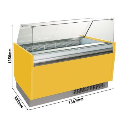 Вітрина для морозива 1,56 x 0,92 м - жовта GGM Gastro ESTI15GE