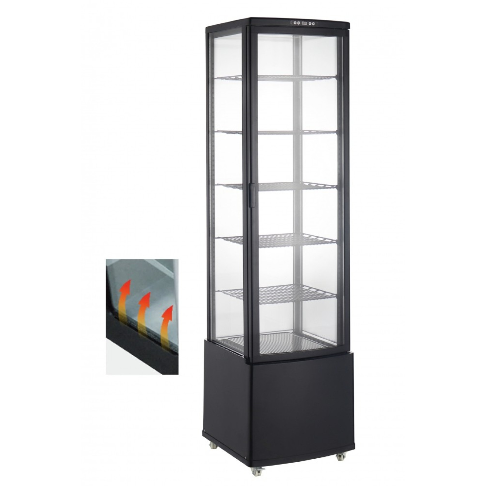 Вітрина холодильна GoodFood RT280L3 чорна