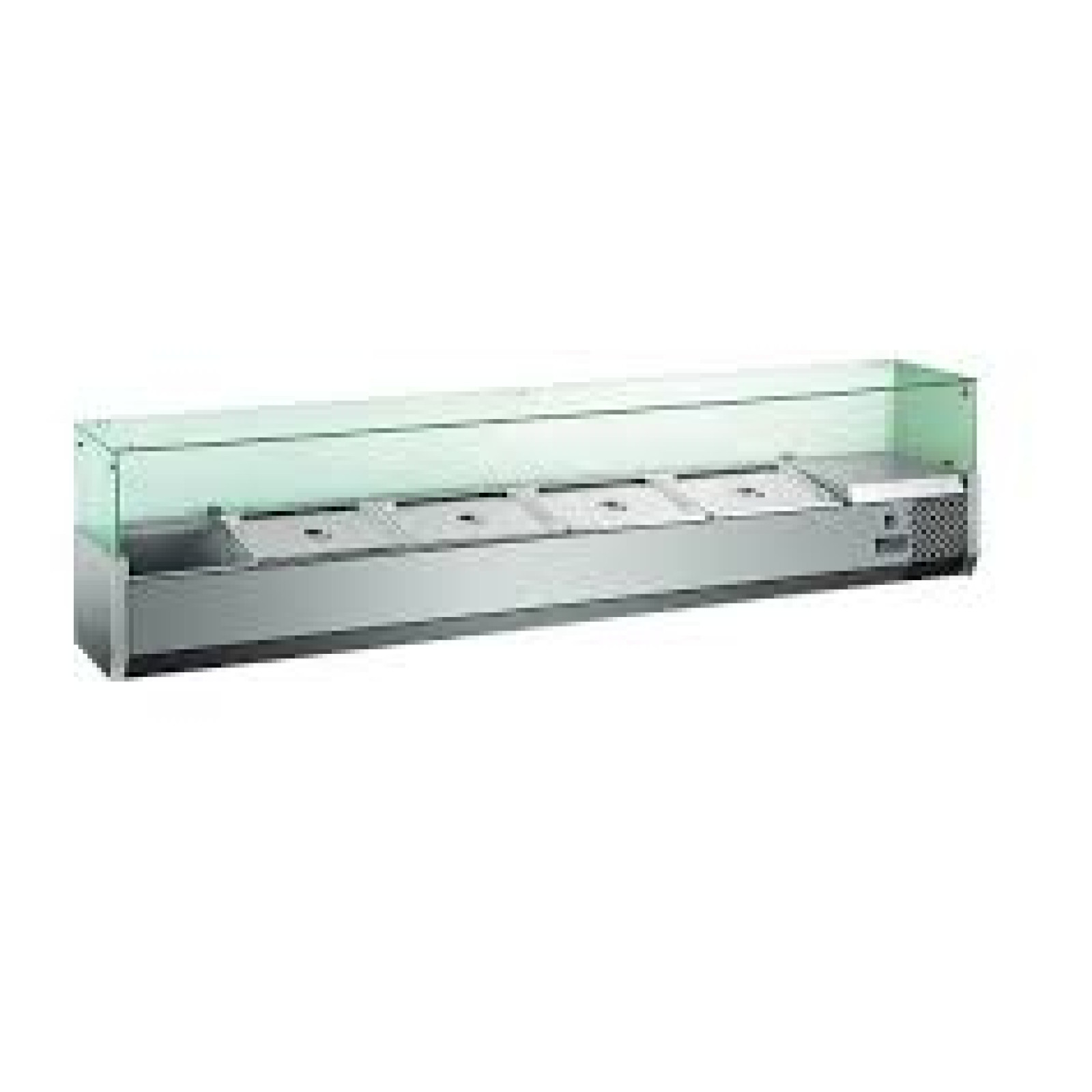 Вітрина холодильна Hendi 232903 (пряме скло 5xGN 1/4)