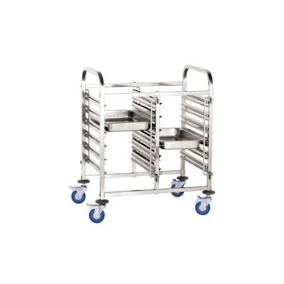 Візок для лотків - подвійний 12 x GN 1/1 810569 Hendi Stainless steel