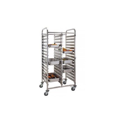Візок для лотків - подвійний 30 x GN 1/1 810576 Hendi Stainless steel