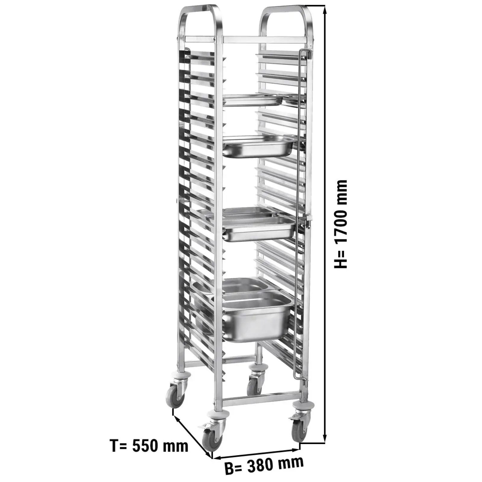 Тележка для подносов 16x GN GGM Gastro 1/1 TWH1611N