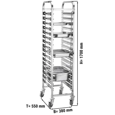 Візок для підносів 16x GN GGM Gastro 1/1 TWH1611N